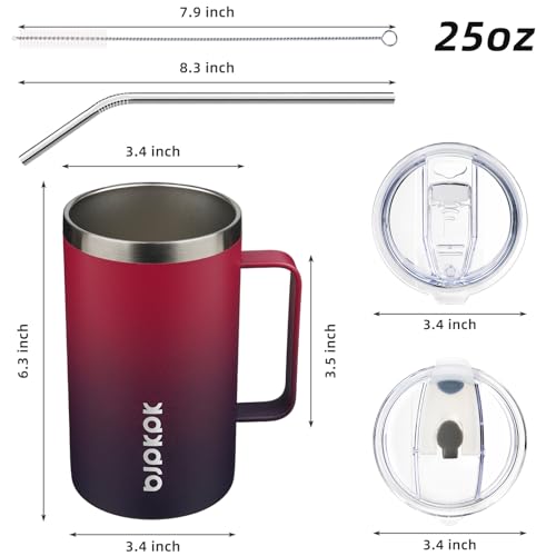 25oz Insulated Coffee Mug with Handle