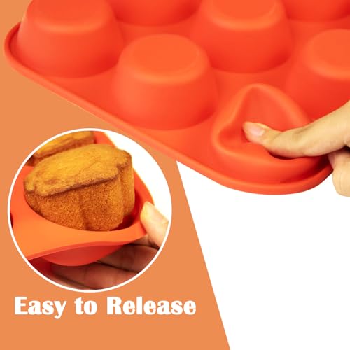 12 Cups Silicone Mini Muffin Pan Set (2 Count)
