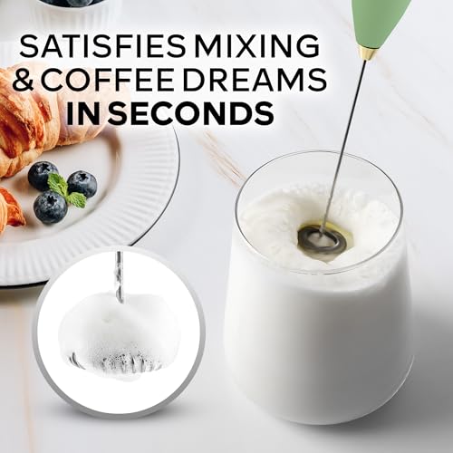 Powerful Milk Frother Wand With Duracell Batteries