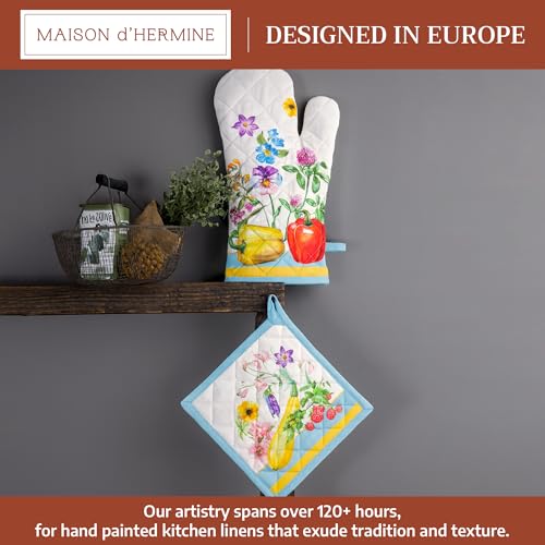 100% Cotton Oven Mitt & Pot Holder Set