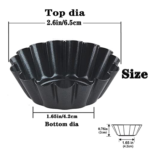 12PCS 2.6" Egg Tart Molds