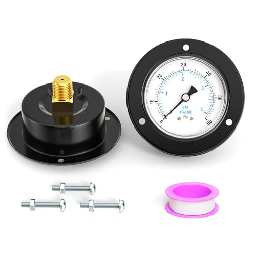 0 60PSI Black Front Flange Panel Mount