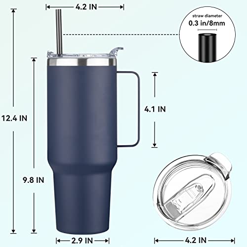 40 oz Stainless Steel Tumbler with Handle (8 Count)