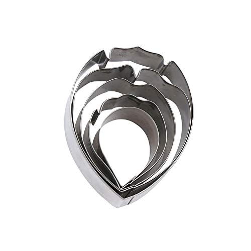 5pcs Stainless Steel Peony Cutter 2pcs Fondant Silicone Mold Gumpaste Peony Sugarcraft Flower Veining Mold Veiner Petal Making Tool
