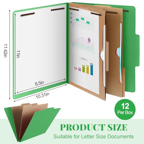 12 Pcs Skyygemm Classification Folder Letter Size