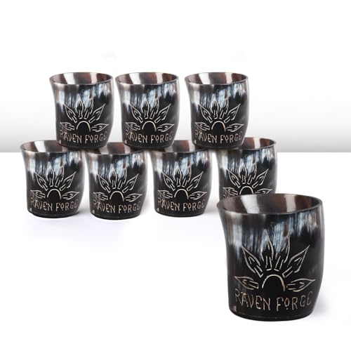 Viking Horn Shot Glasses Set of 8 (8 Count)