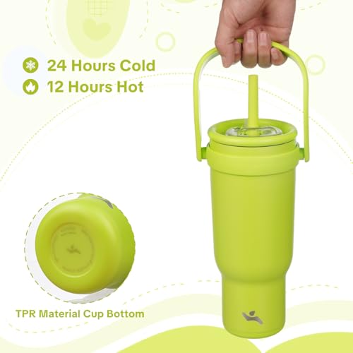 40 oz Tumbler with Handle and Straw