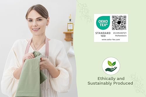 Organic Cotton Sage Flour Sack Kitchen Towels (10 Count)