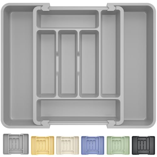 Large Silverware Organizer Tray for Kitchen Drawer Utensils Thicker
