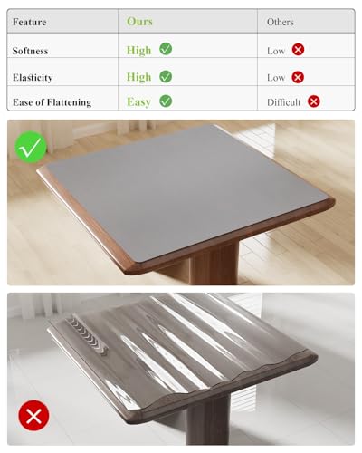 Light Gray Plastic Table Cover Protector