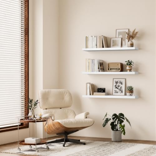 White Floating Shelves 47.2in
