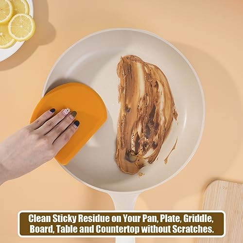 Flexible Curved Edge Silicone Bowl Scraper Dough Scraper Baking Bread
