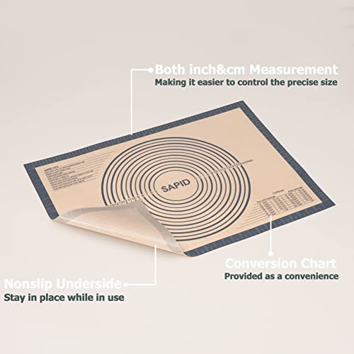 Thick Silicone Pastry Mat Baking Dough Rolling Extra Large 20" x 28"