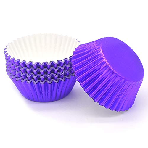 Standard Purple Foil Cupcake Liners Muffin Baking Cups for Party and More (100 Count)