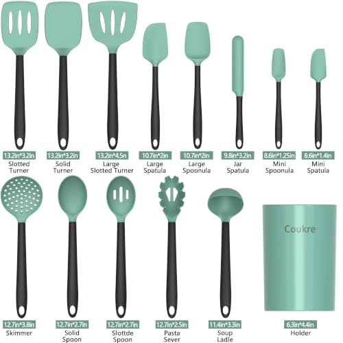 Silicone Kitchen Cooking Utensils Set (14 Count)