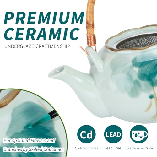 Japanese Tea Set Porcelain Tea Set with Teapot and Tea Cup Set for 4