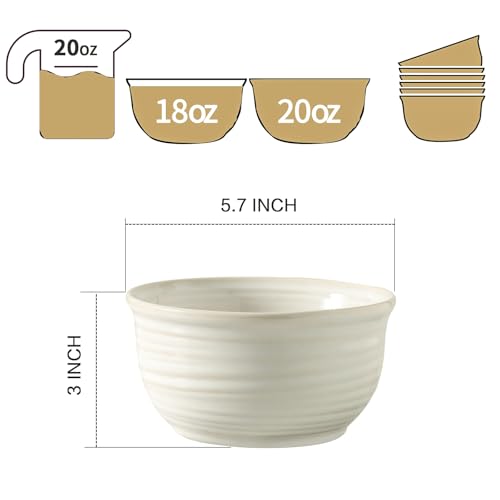 Ceramic Soup Bowls Set of 6 (6 Count)