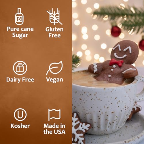 Coffee Syrup Gingerbread Flavored Syrup for Drinks (25.4 Fl Oz)