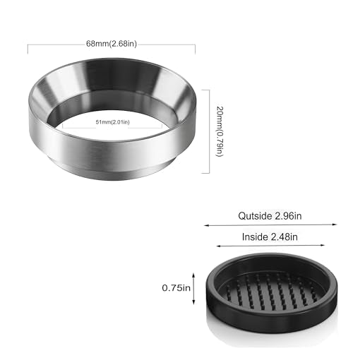 51mm Espresso Dosing Funnel & Silicone Mat
