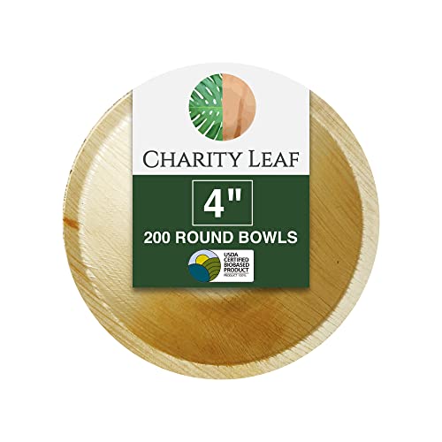Disposable Bamboo 4" Round Bowl (200 Count)