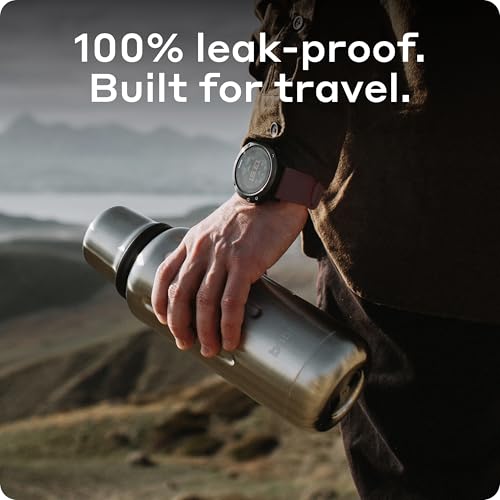 34 oz Vacuum Insulated Stainless Steel Water Bottle with Cup Lid