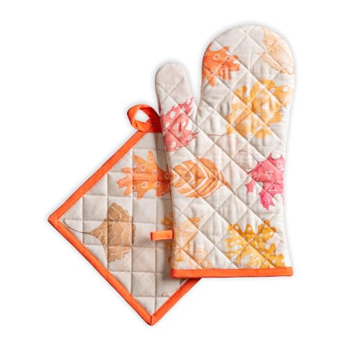 100% Cotton Oven Mitt & Pot Holder Set (2 Count)