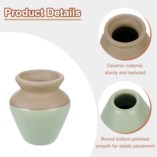 Ceramic Chasen Stand 66mm Matcha Whisk Holder Gray Green
