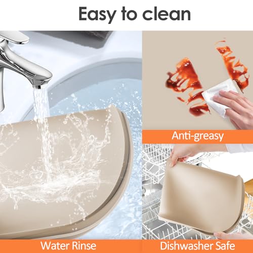 Silicone Coffee Maker Mat with Lip for Countertops