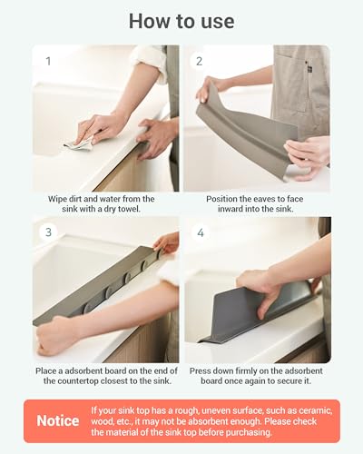 Kitchen Sink Splash Guard 23 in