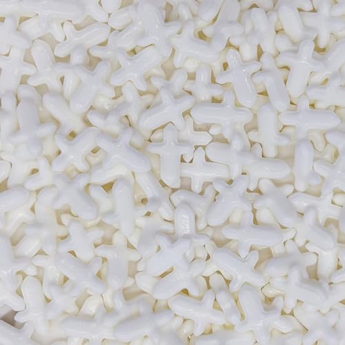 White Cross Sprinkles Edible Toppers Cake Decorating Mixed Size Cake Decorations Cupcake Toppers Cookie Decorating Perfect for Cakes (3 Ounce)