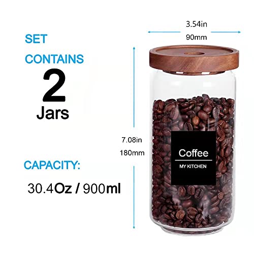Borosilicate Glass Kitchen Jars (2 Count)