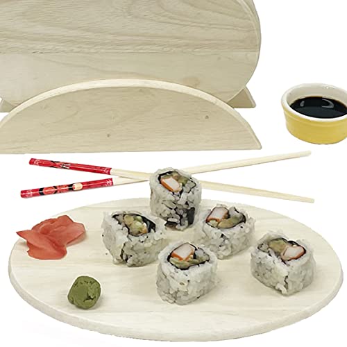 Woodard & Charles Whitewash 6 Serving Boards with Stand (10 Count)