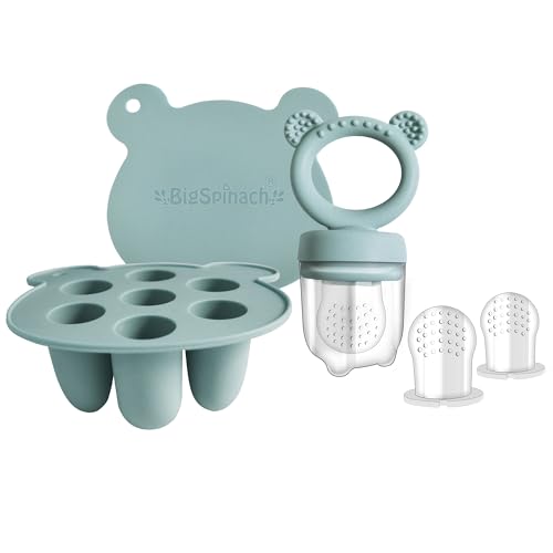 Silicone Baby Food Freezer Tray with Teething Popsicle Molds