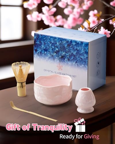 Natural Crystal Flower Matcha Set