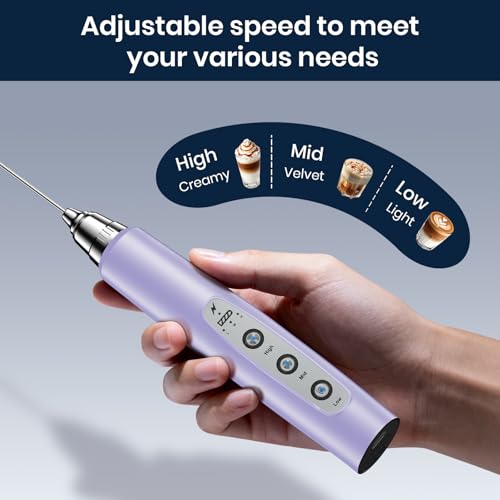 Milk Frother Handheld Rechargeable