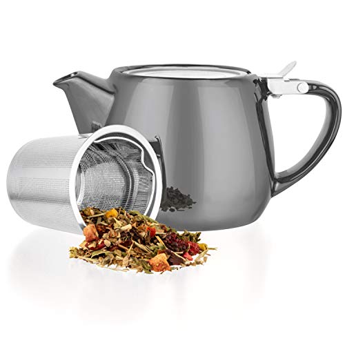 Pluto Porcelain Small Teapot Grey