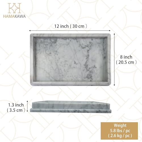 Italian Real Natural Marble Bathroom Vanity Tray 12 inch