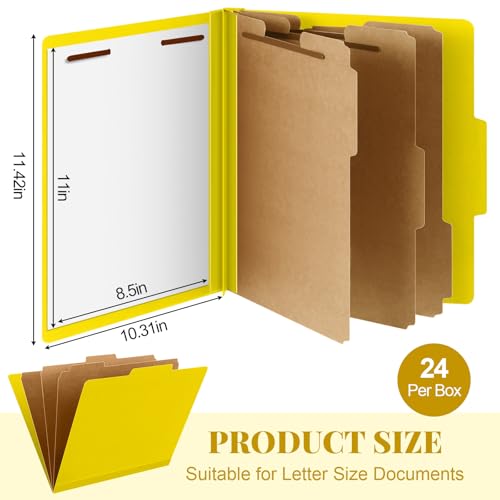 24 Pcs Classification Folder Letter Size
