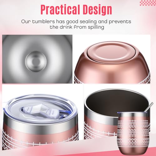 8 Pcs 12 oz Funny Message Coffee Mug Birthday White Elephant Gifts Stainless Steel Insulated Tumblers Wine Cup Gag Gift for for Employee Appreciation Coworkers Friends Father (8 Count)