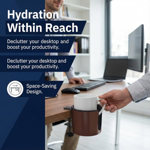 Luxury 2pcs Desk Cup Holder (2 Count)