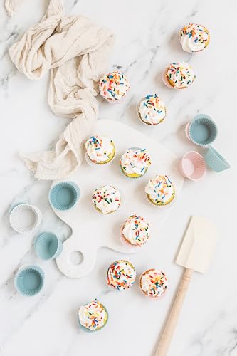 Reusable Silicone Baking Cups Gift Set Bundle (60 Count)