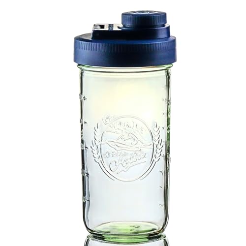 Mason Jar Drinking Cup Pint and Half Drinking Lid and Azure 24oz Jar