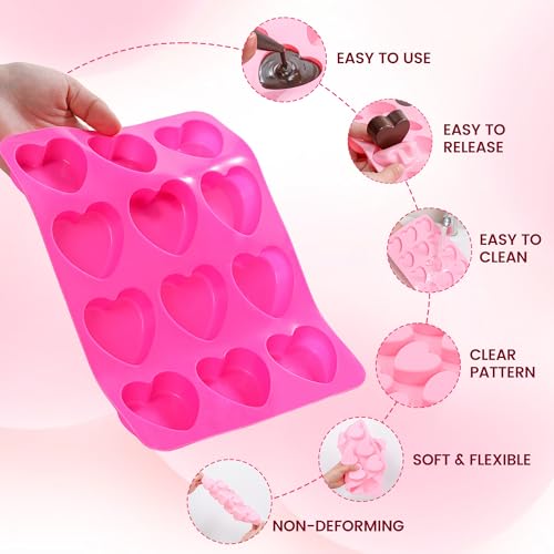 Heart Shaped Silicone Chocolate Molds (2 Count)