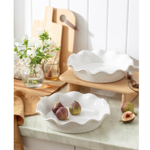 Ceramic Deep Pie Pan for Baking