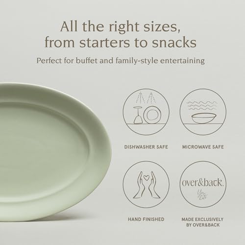 over&back Rim Stoneware Serving Platter