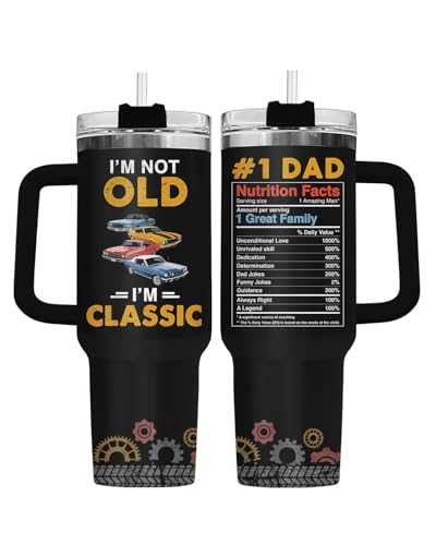 Funny Classic Dad Retro Car Im 40 oz Tumbler with Handle