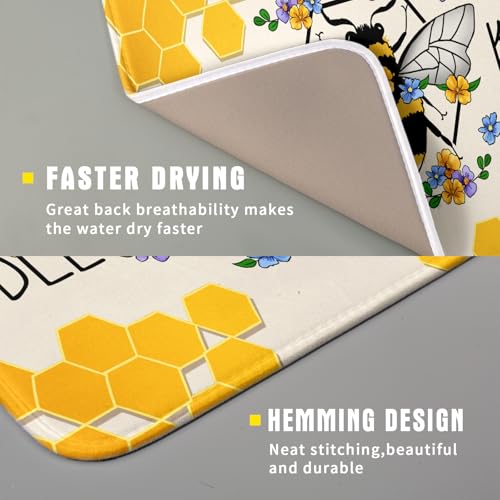 Bee Kind Dish Drying Mat