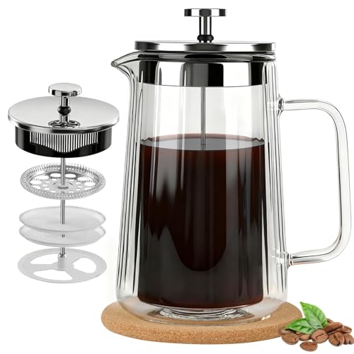 Glass French Press Coffee Maker 34oz