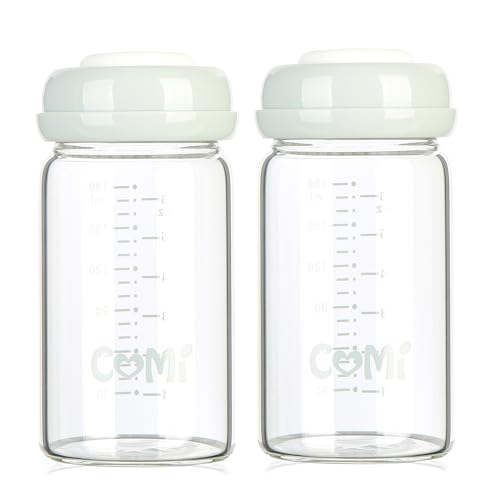 Wide Neck Glass Breastmilk Collection n Storage Bottle (2 Count)