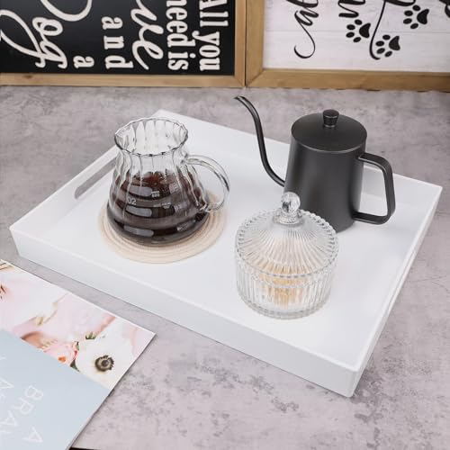 White Serving Tray for Coffee Table